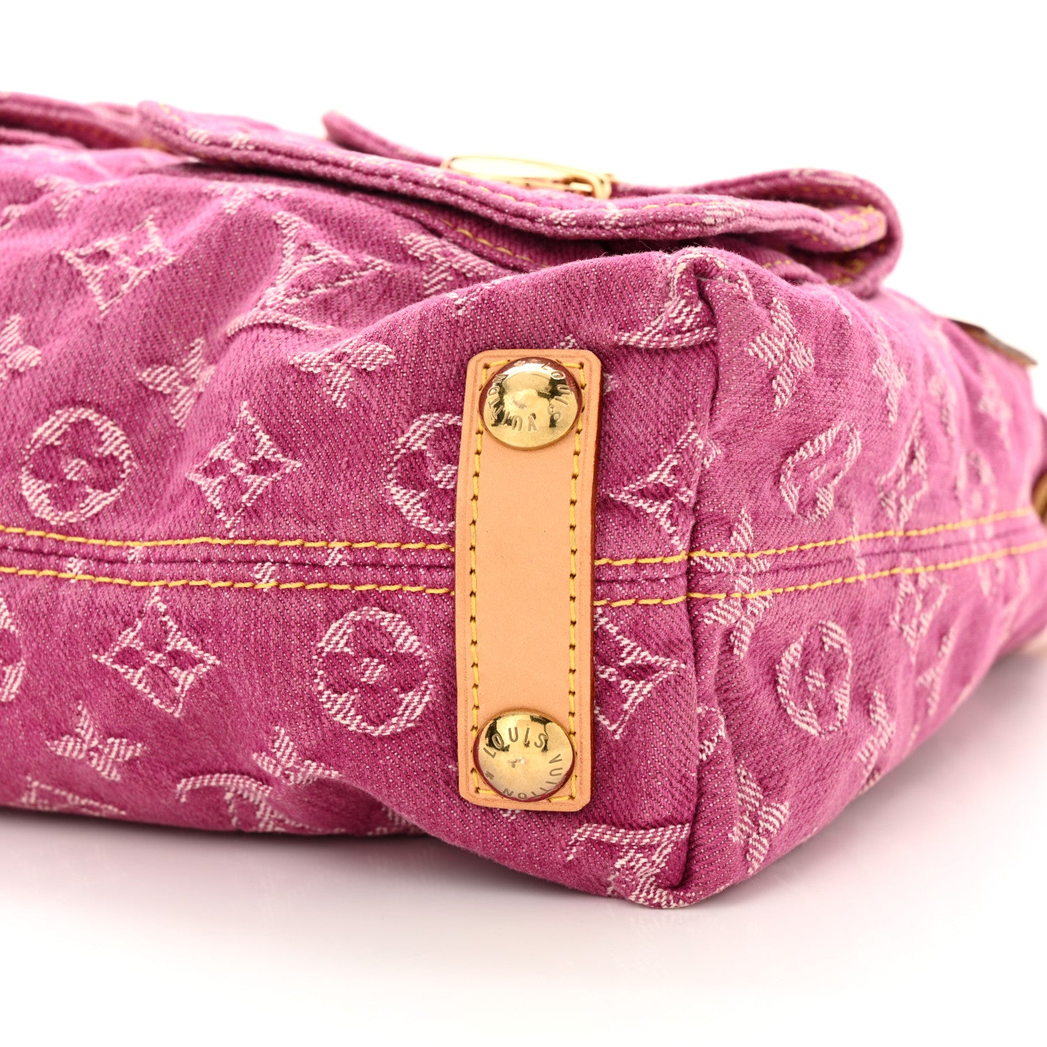 Louis Vuitton LOUIS VUITTON Denim Baggy PM Fuchsia 9 of 9