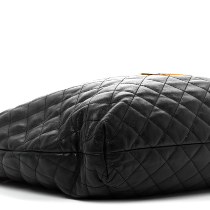 Saint Laurent Lambskin Quilted Maxi Icare Shopping Tote Black 10 of 11