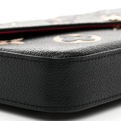 Louis Vuitton Empreinte Monogram Giant Felicie Pochette Black Beige 9 of 10
