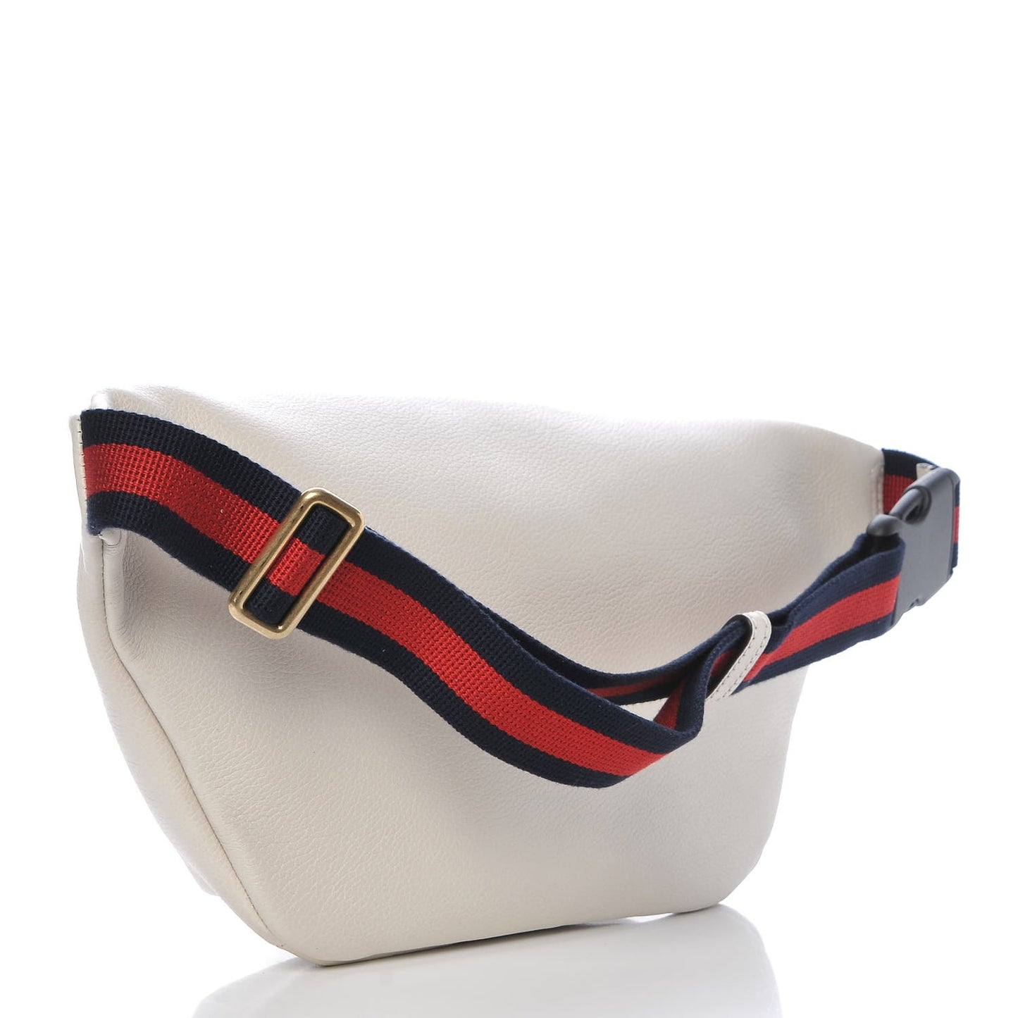 Grained Calfskin Logo Belt Bag White