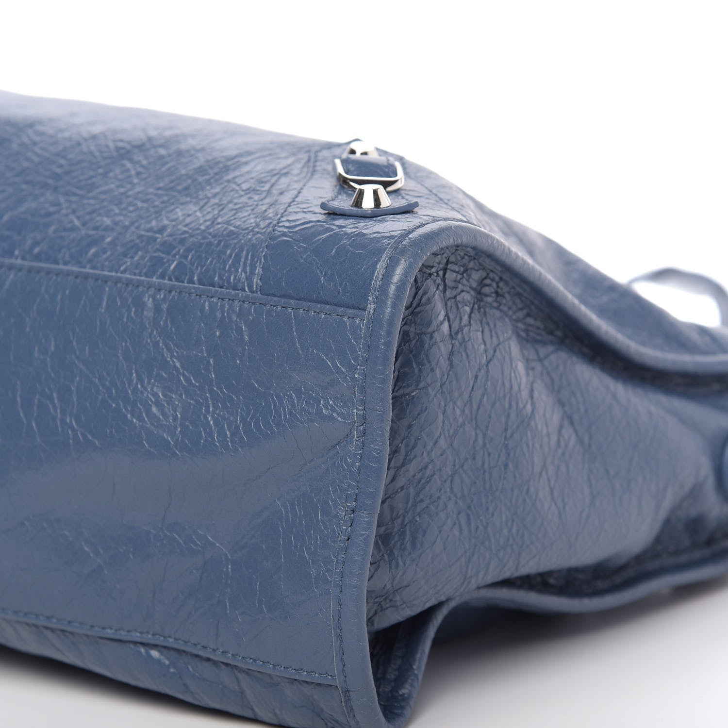 Balenciaga Agneau Classic Silver Hardware City Bleu Persan 9 of 9