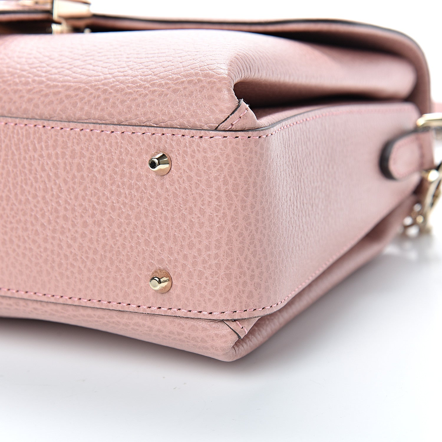 Gucci Dollar Calfskin Interlocking G Top Handle Shoulder Bag Soft Pink 9 of 9
