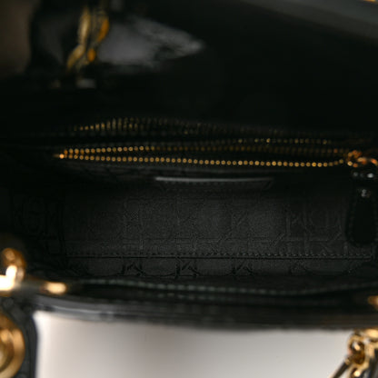 Christian Dior Patent Cannage Mini Lady Dior Black 5 of 10