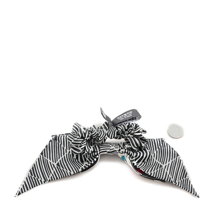 Chanel Silk CC Bow Hair Tie Black White Multicolor 2 of 3