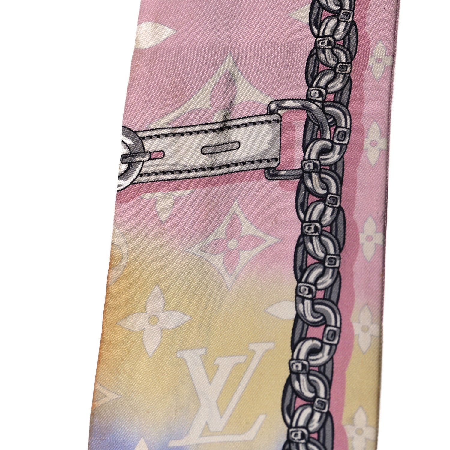 Louis Vuitton Silk Monogram Escale Confidential Bandeau Pink 10 of 10