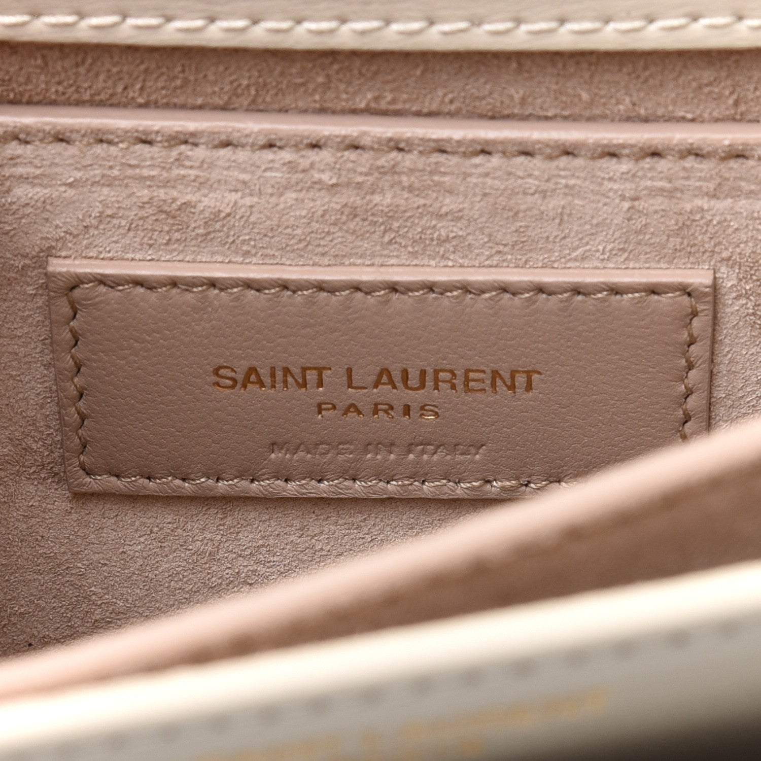 Saint Laurent Smooth Calfskin Medium Monogram Sunset Satchel Blanc Vintage 5 of 10