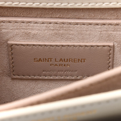 Saint Laurent Smooth Calfskin Medium Monogram Sunset Satchel Blanc Vintage 5 of 10