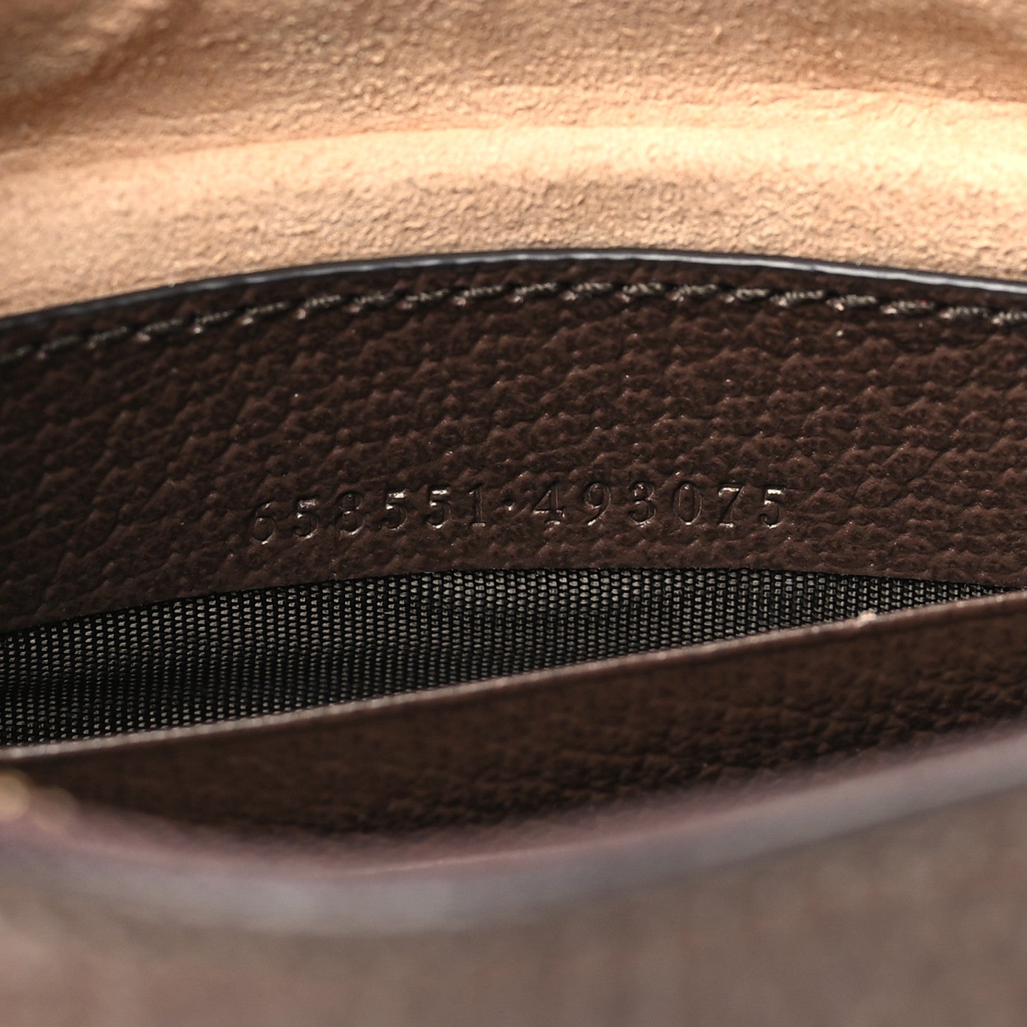 Gucci Monogram Jumbo GG Textured Dollar Calfskin Web Mini Ophidia Half Moon Hobo Camel Ebony New Acero 7 of 11