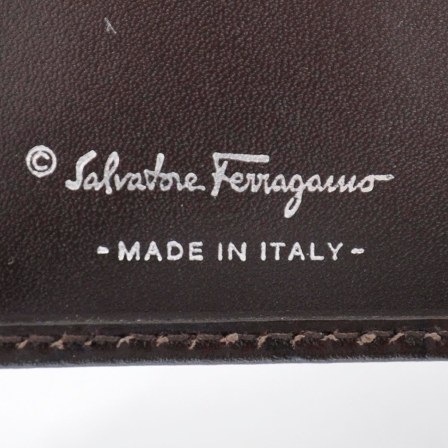 FASHIONPHILE SALVATOREFERRAGAMOGanciniEmbossedWalletBrown 7 of 9