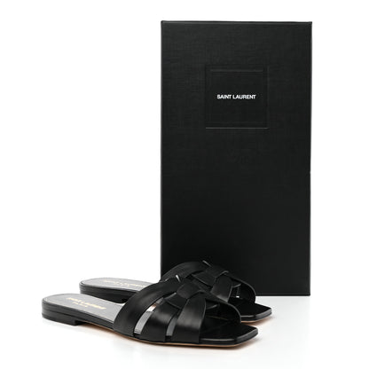 Saint Laurent Calfskin Nu Pied 05 Slide Sandals 36 Black 14 of 14
