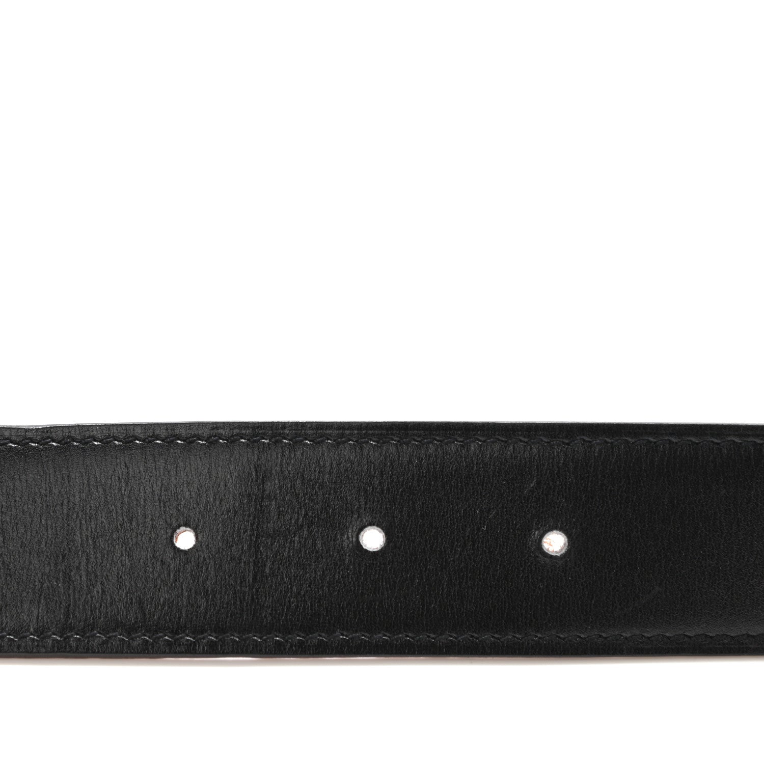 Hermes Box Togo 32mm Belt Strap 85 Black Orange 4 of 6