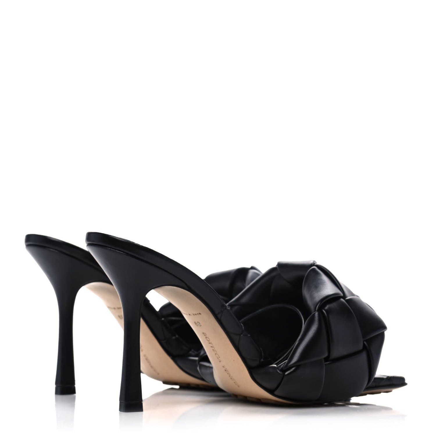 Bottega Veneta Nappa Maxi Intrecciato Lido Mule Sandals 39 Black 4 of 9