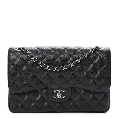Chanel Caviar Quilted Jumbo Double Flap Black 1 of 12