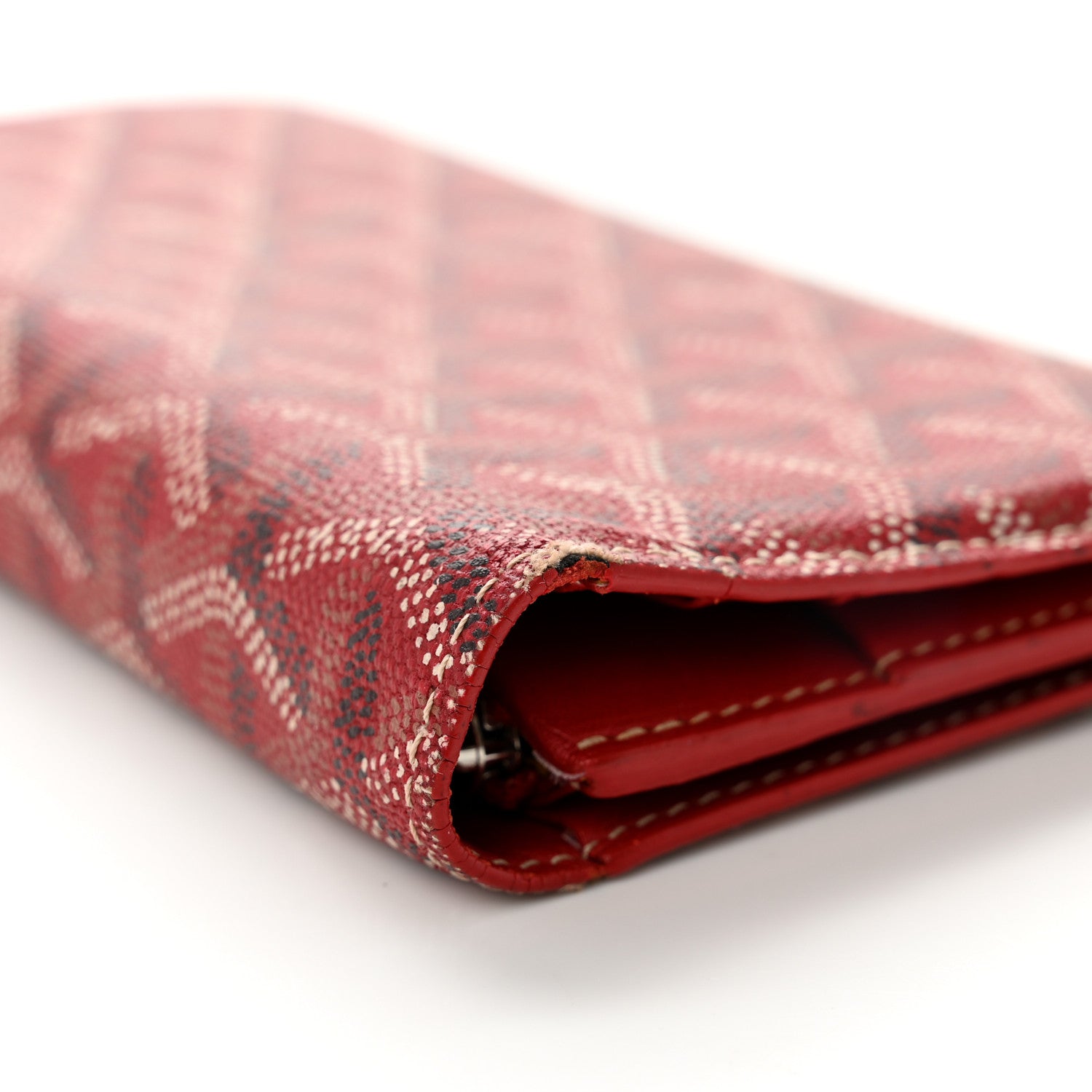 Goyard Goyardine Long Bi-Fold Wallet Red 7 of 8