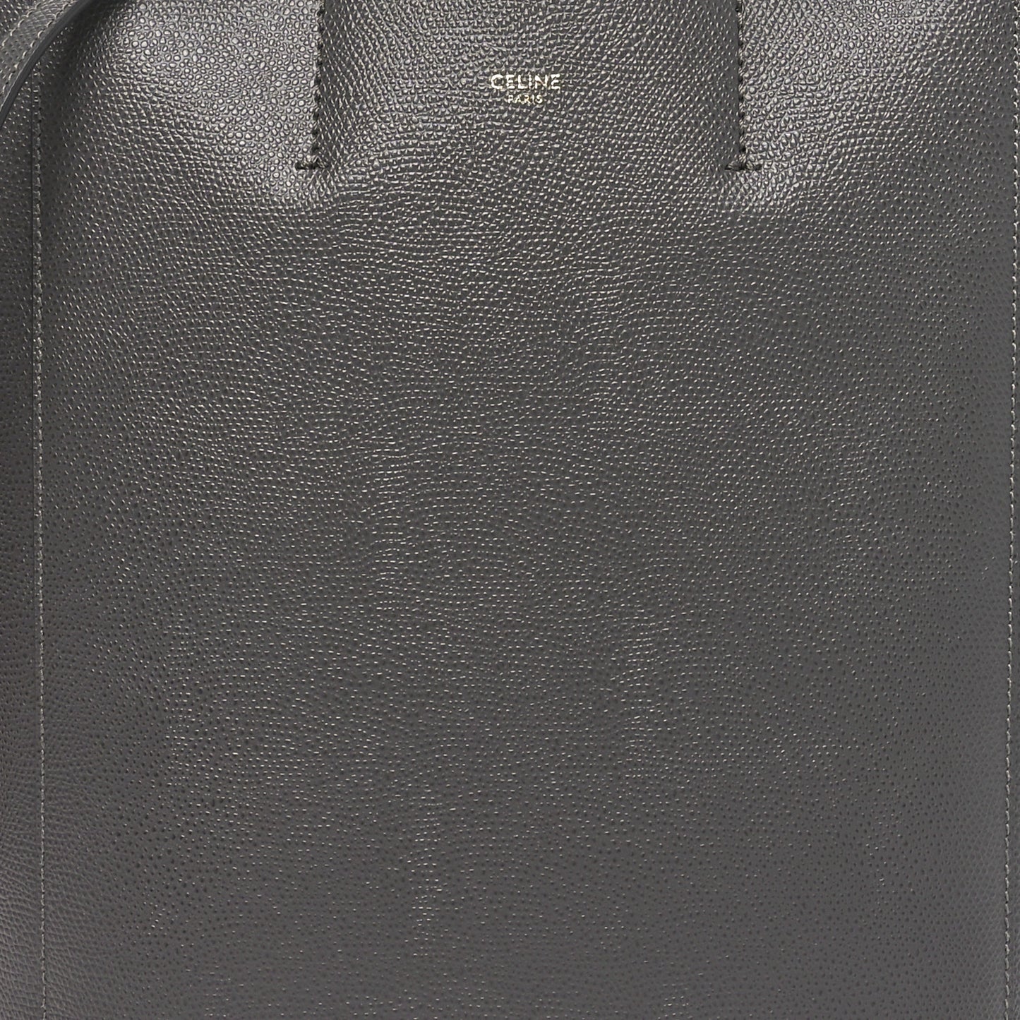 Grained Calfskin Small Vertical Cabas Kohl