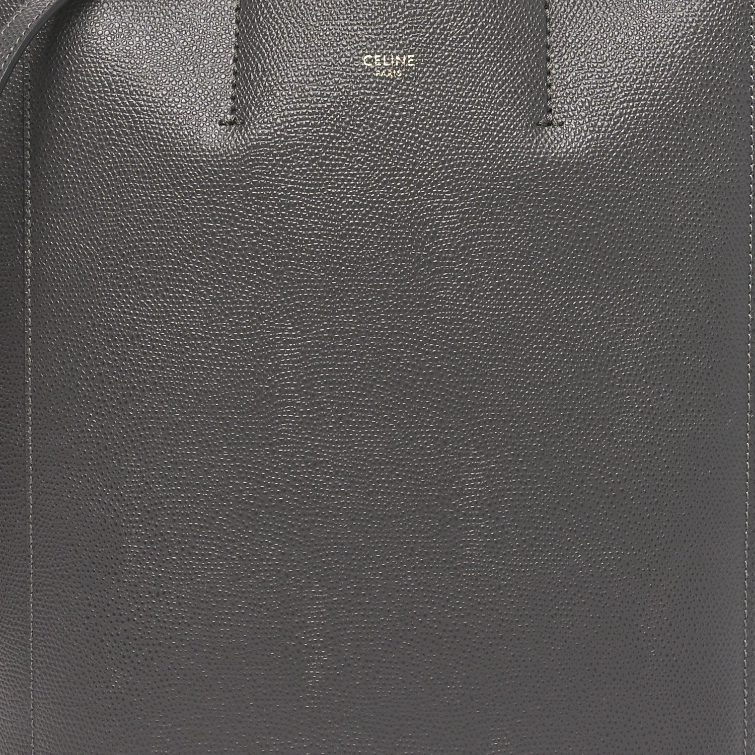 Celine Grained Calfskin Small Vertical Cabas Kohl 7 of 9