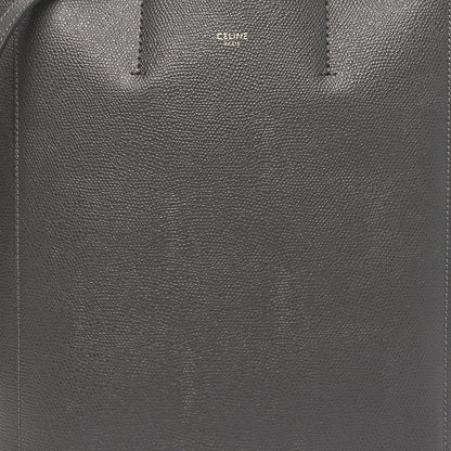 Celine Grained Calfskin Small Vertical Cabas Kohl 7 of 9