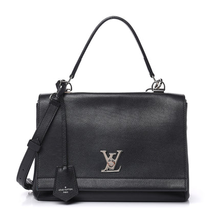 Louis Vuitton Soft Calfskin Lockme II Top Handle Black 1 of 17