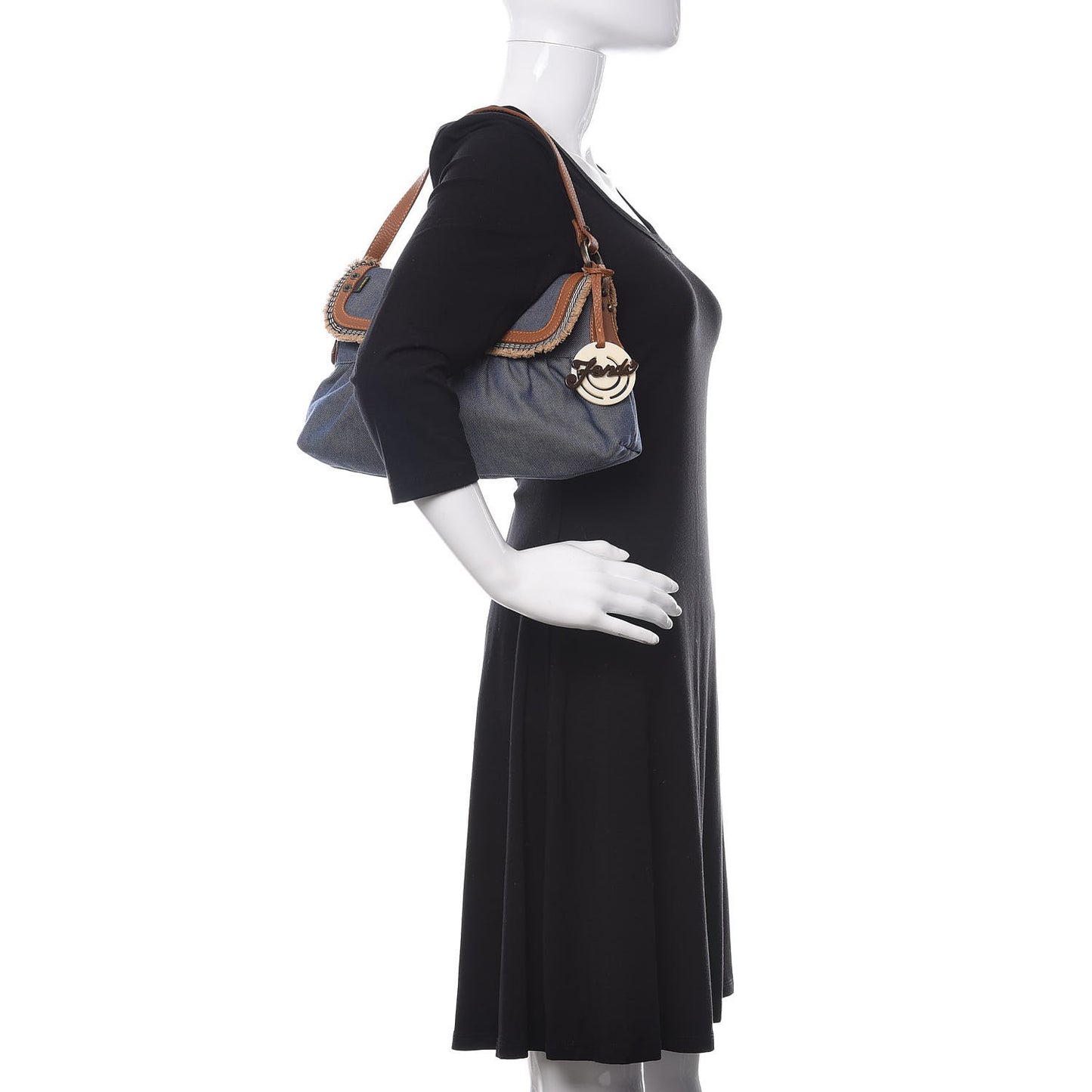 Denim Small Chef Shoulder Bag Blue