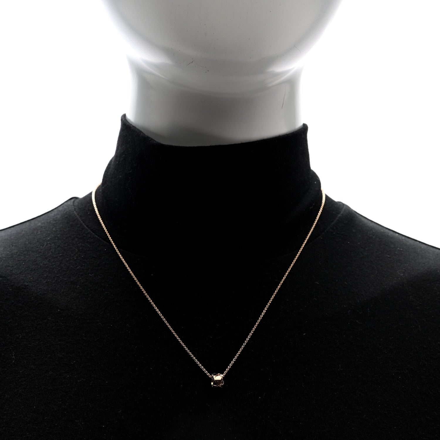 Chanel 18K Beige Gold Coco Crush Round Pendant Necklace 2 of 5