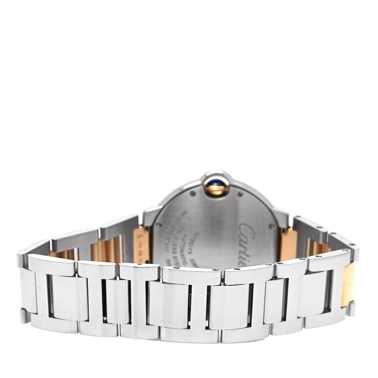 Stainless Steel 18K Yellow Gold 36mm Ballon Bleu De Cartier Automatic Watch