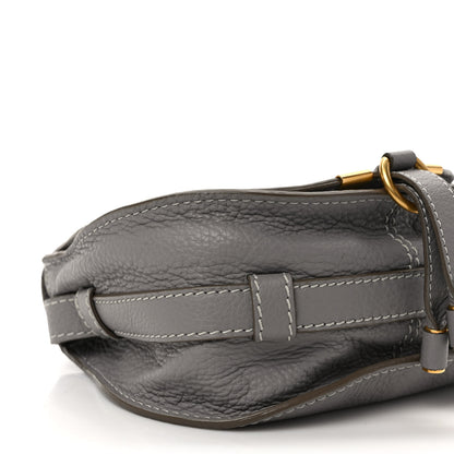 Chloe Grained Calfskin Small Marcie Saddle Bag Cashmere Grey 8 of 9
