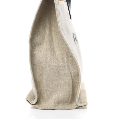 Saint Laurent Linen Calfskin Rive Gauche Tote Optic White 13 of 13