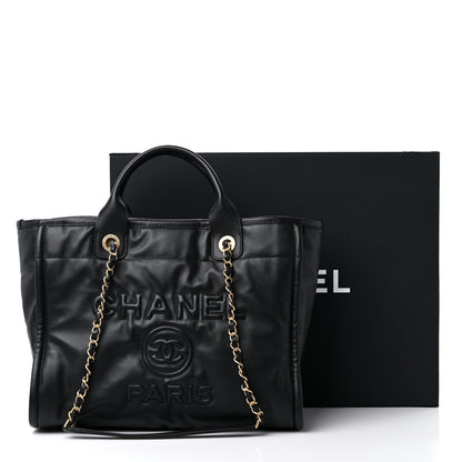 Chanel Calfskin Small Deauville Tote Black 13 of 13