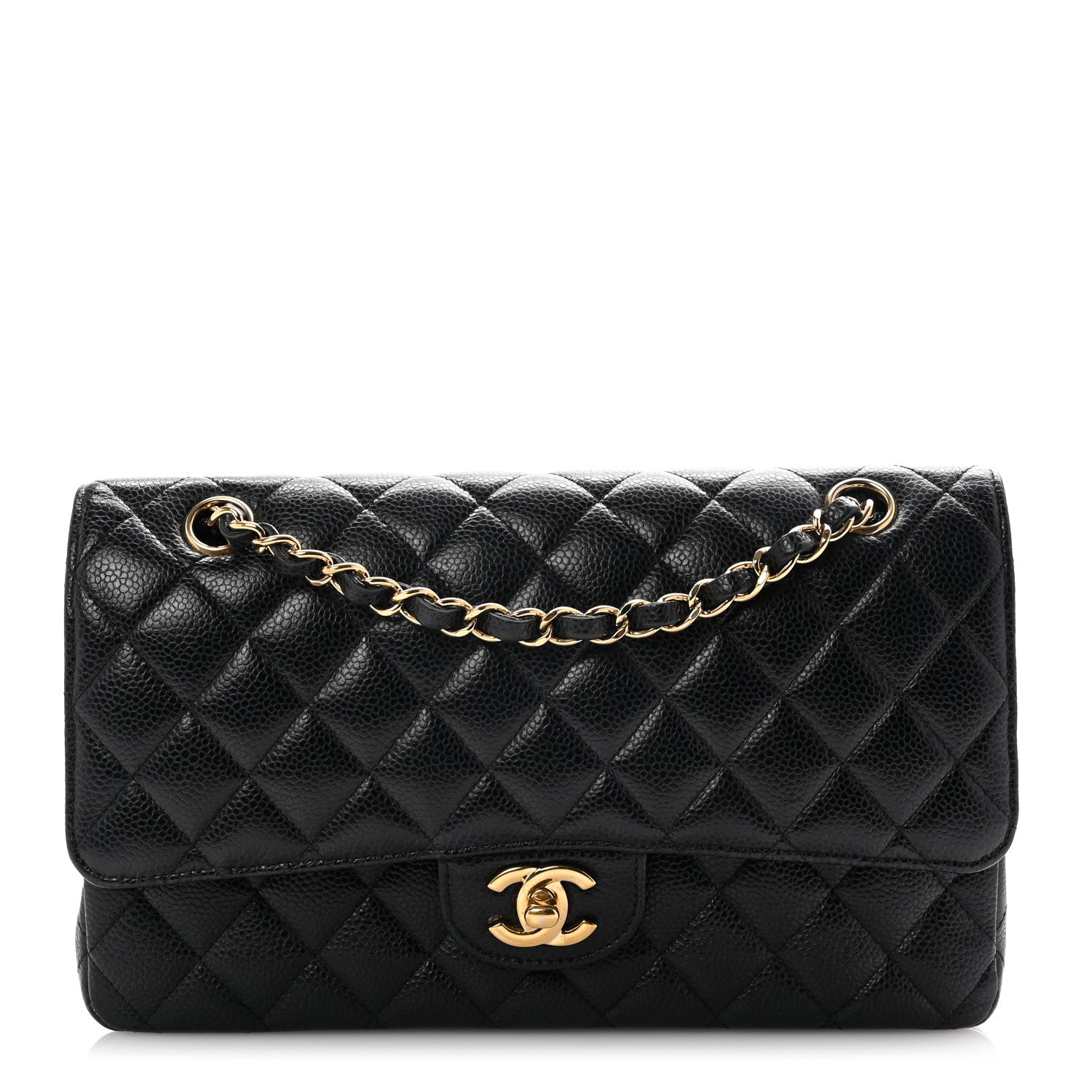 Chanel Caviar Quilted Medium Double Flap Black 1 of 10