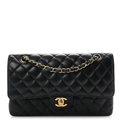 Chanel Caviar Quilted Medium Double Flap Black 1 of 10