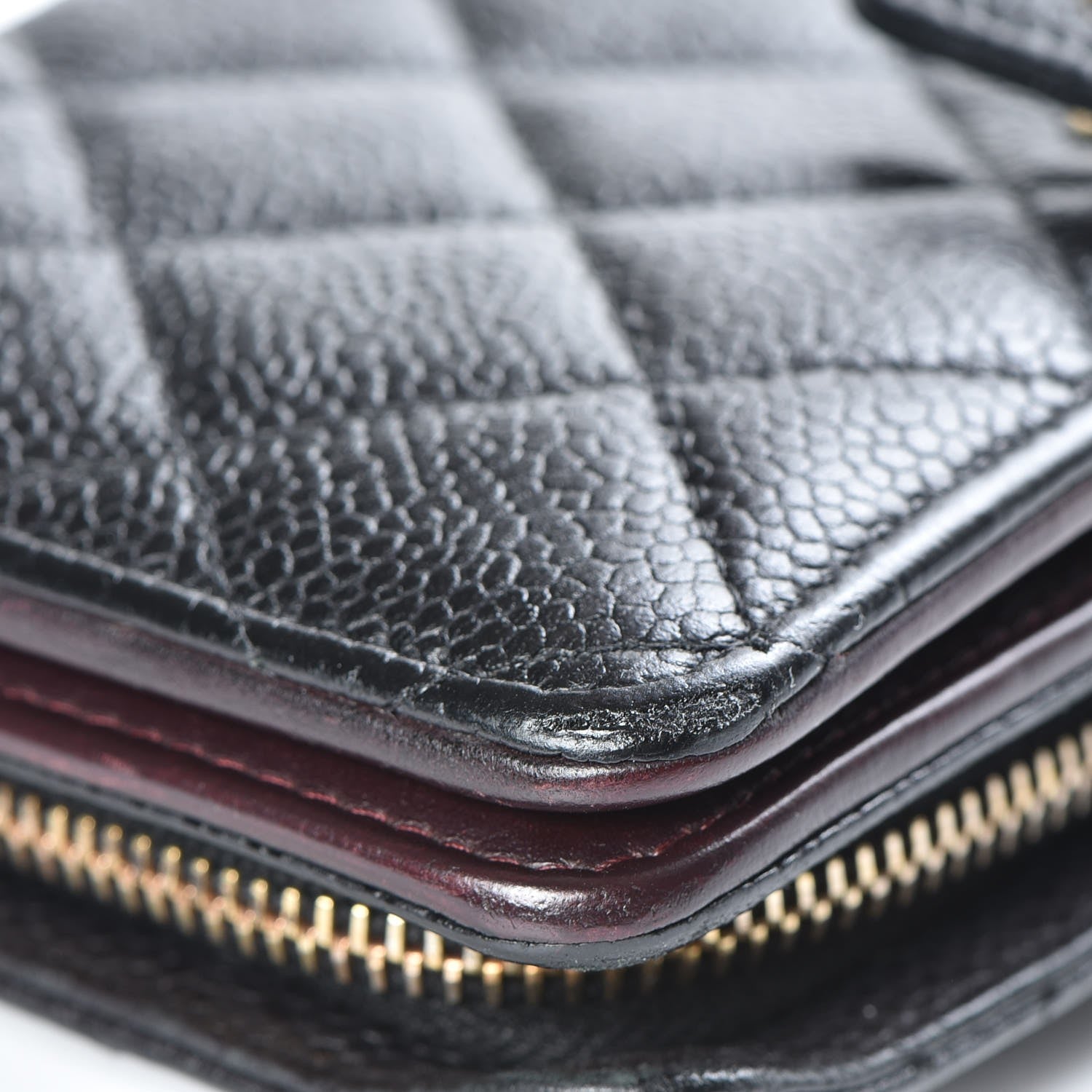 Chanel Caviar Quilted Zipped Pocket Wallet Black 12 of 15