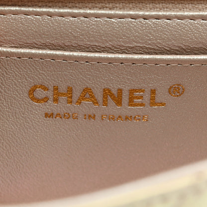 Chanel Iridescent Lambskin Quilted Mini Rectangular Flap Ivory 6 of 10