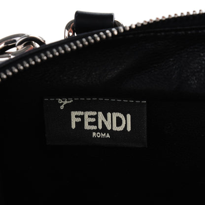 Fendi Vitello Pelo Flamingo Crocodile Embossed Petite 3Jours Tote Black 6 of 7