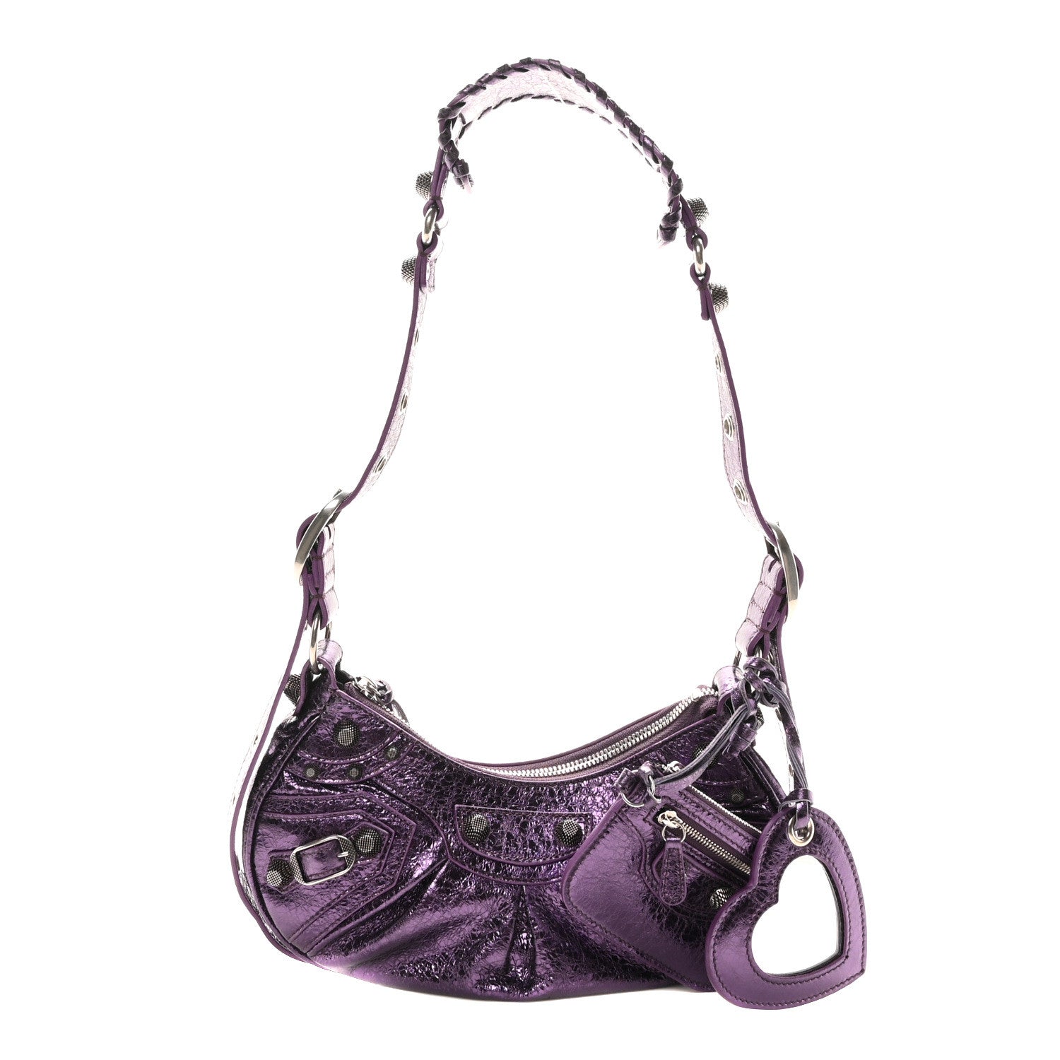 Balenciaga Metallic Agneau Arena Le Cagole Shoulder Bag XS Met