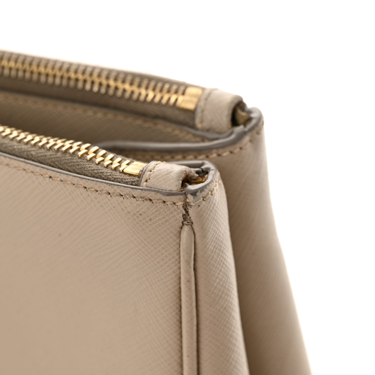 Saffiano Large Galleria Double Zip Tote Pomice