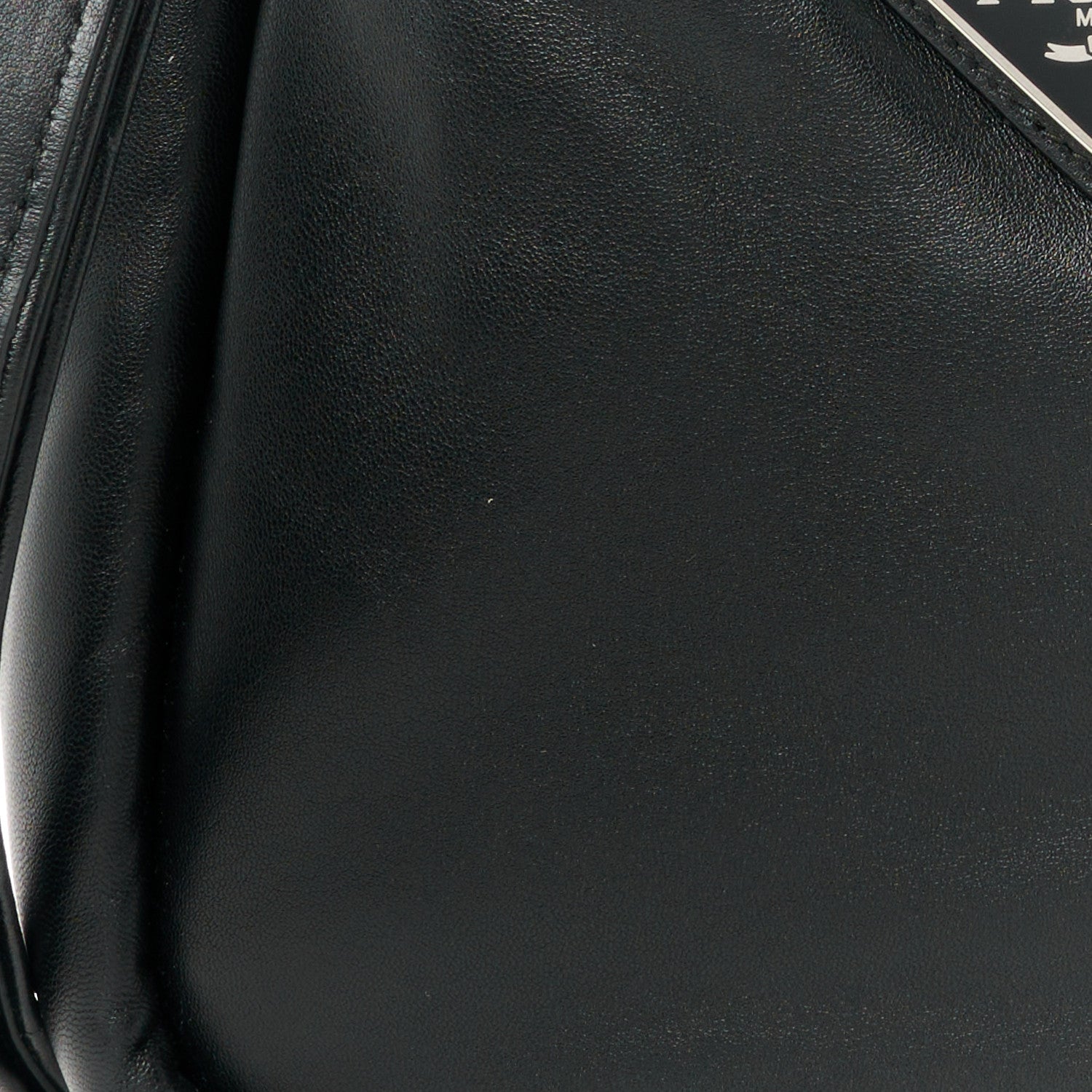 Prada Nappa Soft Padded Small Double Handled Shoulder Bag Black 8 of 10