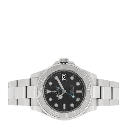 Rolex Stainless Steel Platinum 37mm Oyster Perpetual Date Yacht-Master Watch Slate 268622 2 of 4
