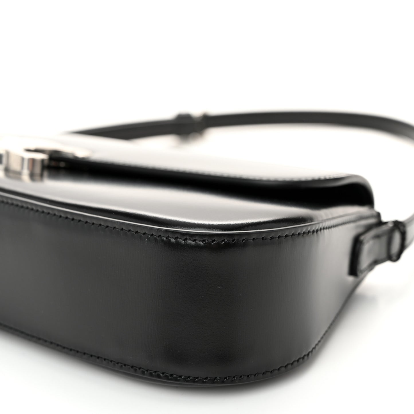 Shiny Calfskin Medium Lola Bag Black