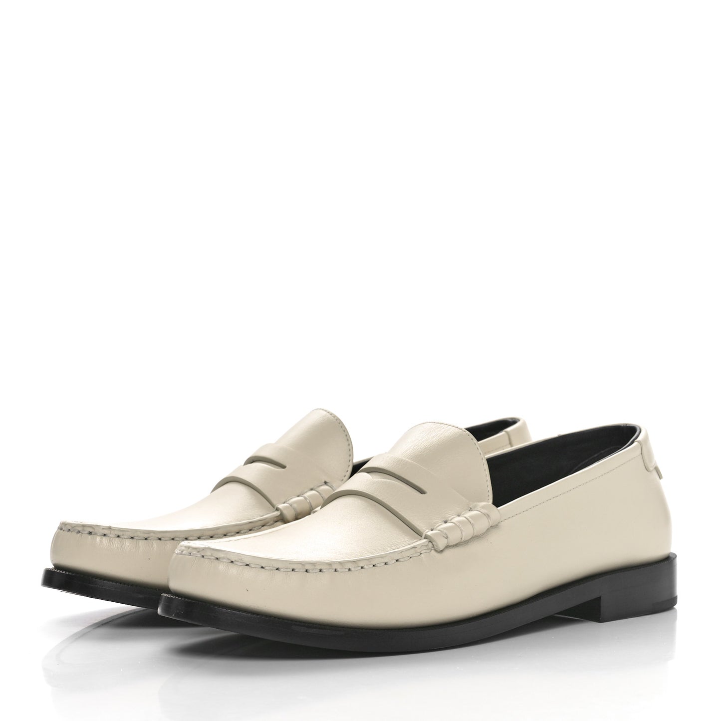 Calfskin Penny Loafers 41 Pearl