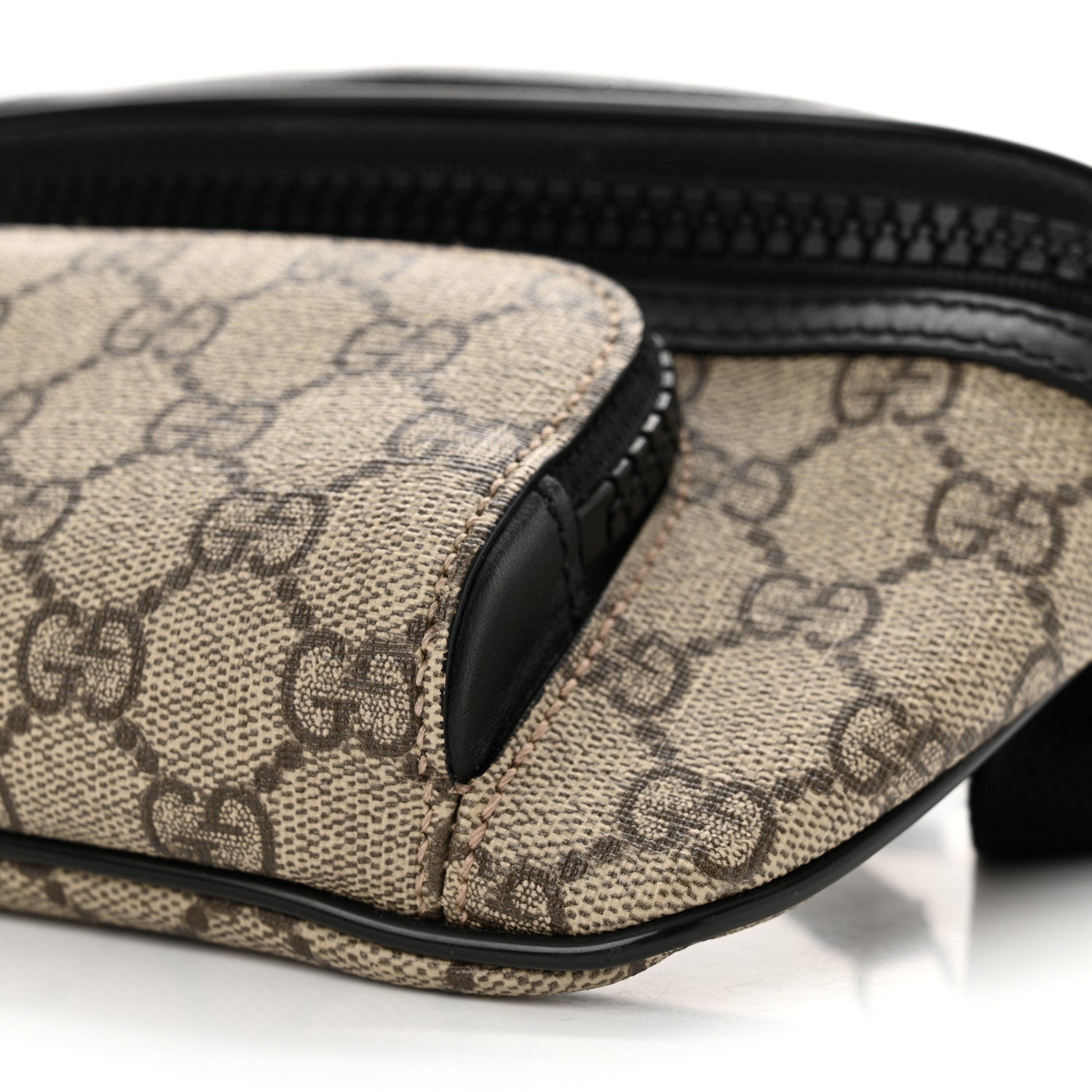 Gucci GG Supreme Monogram Belt Bag Black 11 of 12