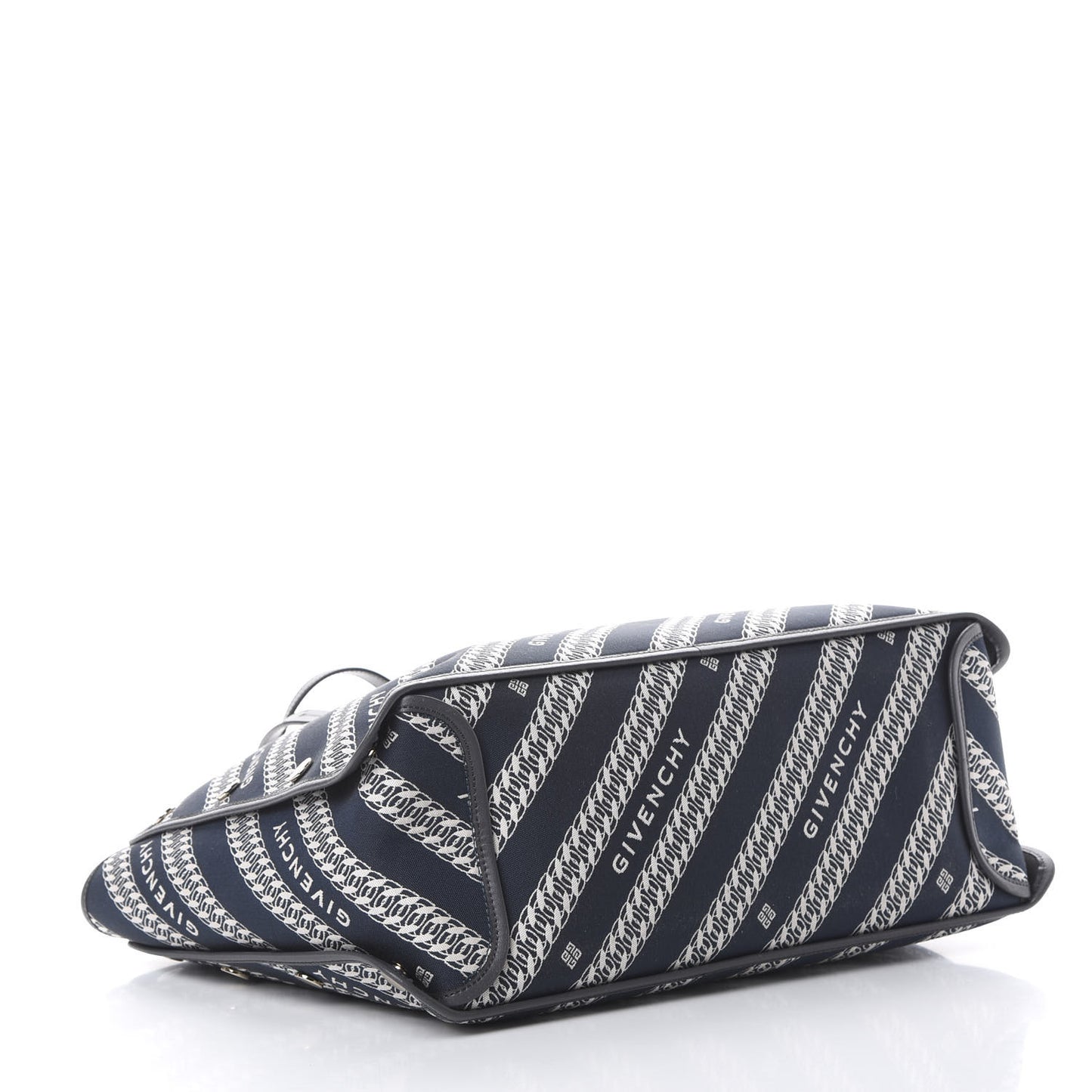 Canvas Jacquard Medium Bond Tote Oil Blue