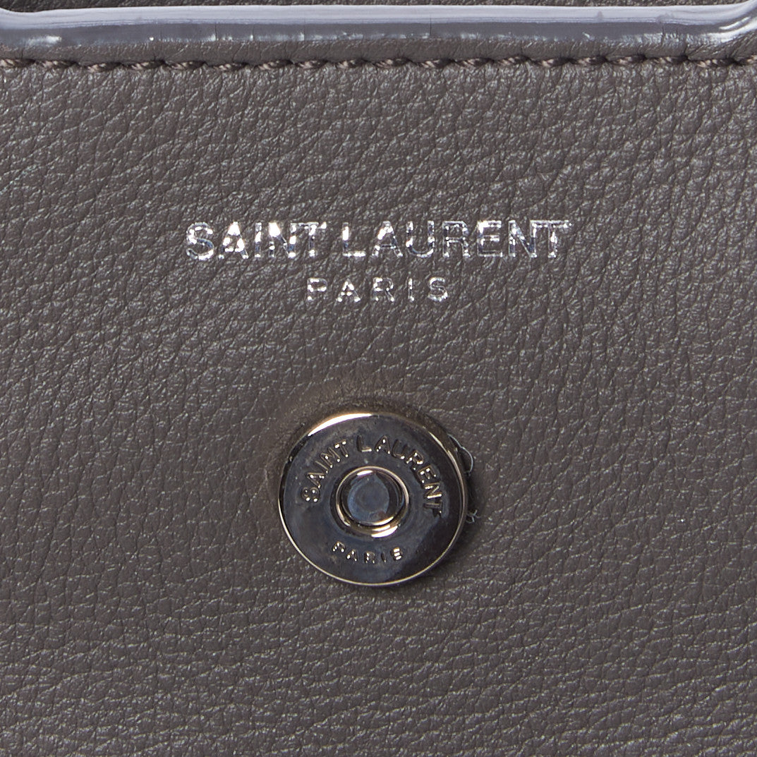Smooth Calfskin Crocodile Embossed Small Monogram Downtown Cabas Earth