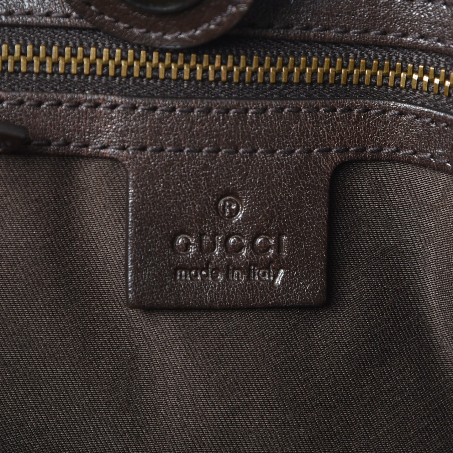 Monogram Medium Interlocking Icon Tote Dark Brown