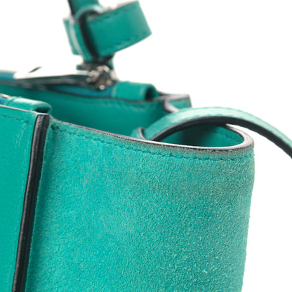 Prada Glace Calf Scamosciato Suede Mini Twin Pocket Tote Giada 10 of 10