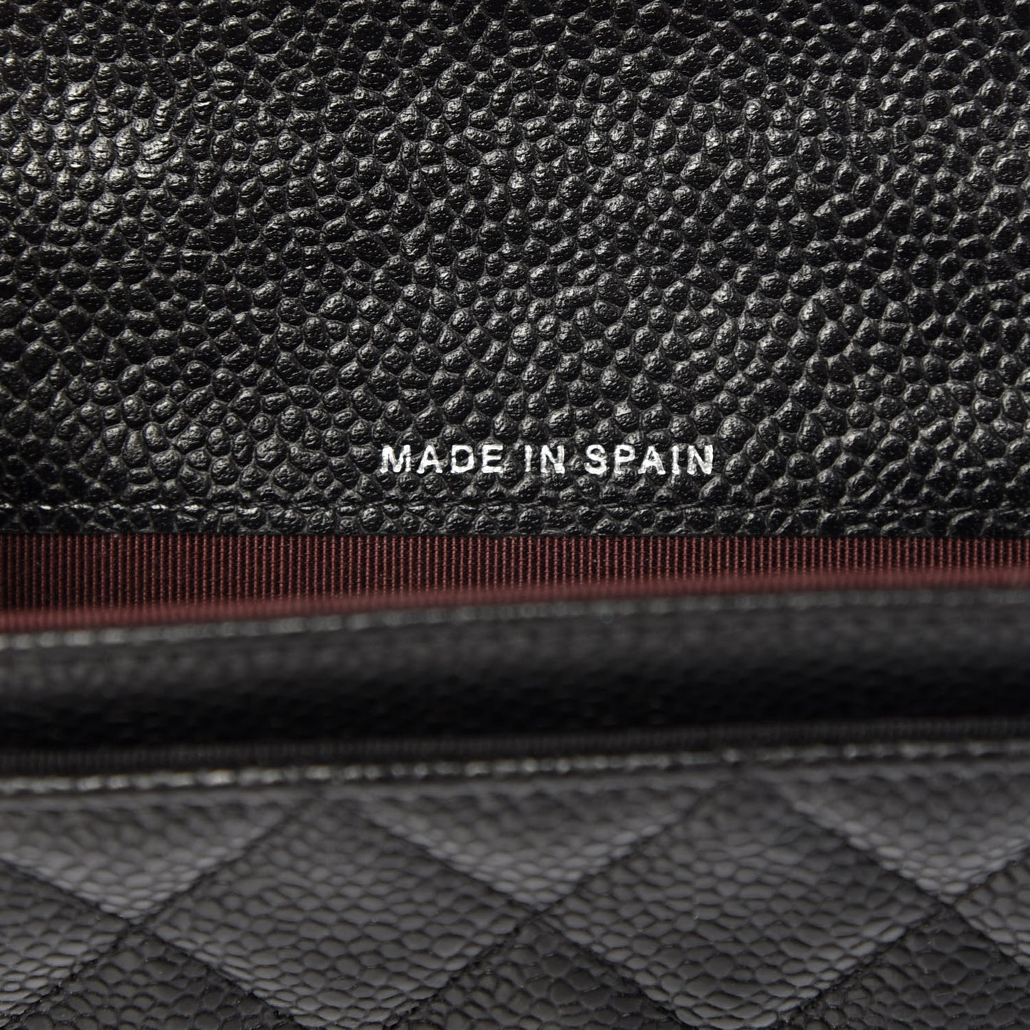 Caviar Quilted Flap Card Holder Black