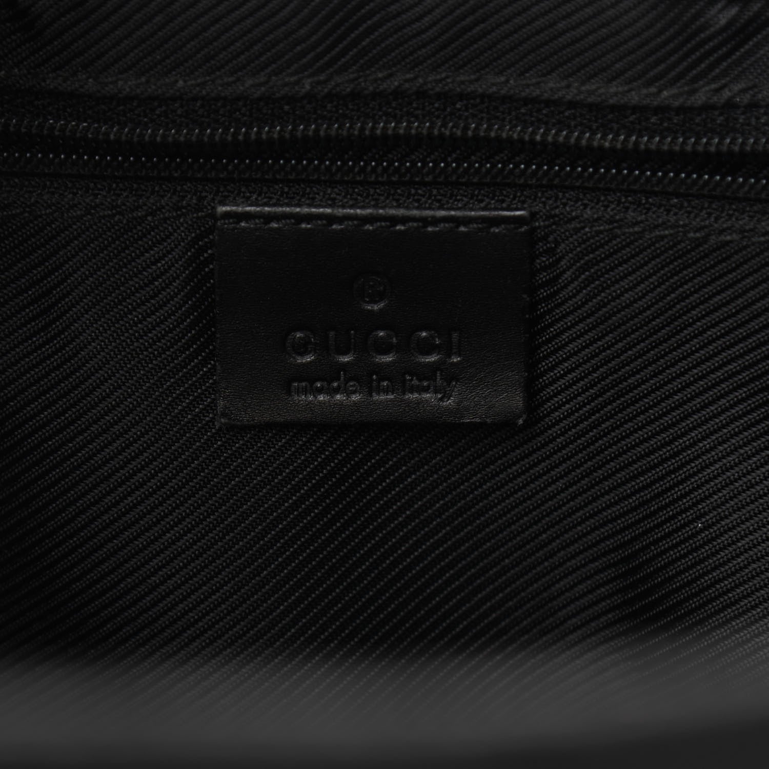 Gucci Monogram Drawstring Bag Black 6 of 12