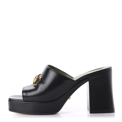 Gucci Granada Kid Houdan Platform Slide Sandals 36.5 Black 1 of 9