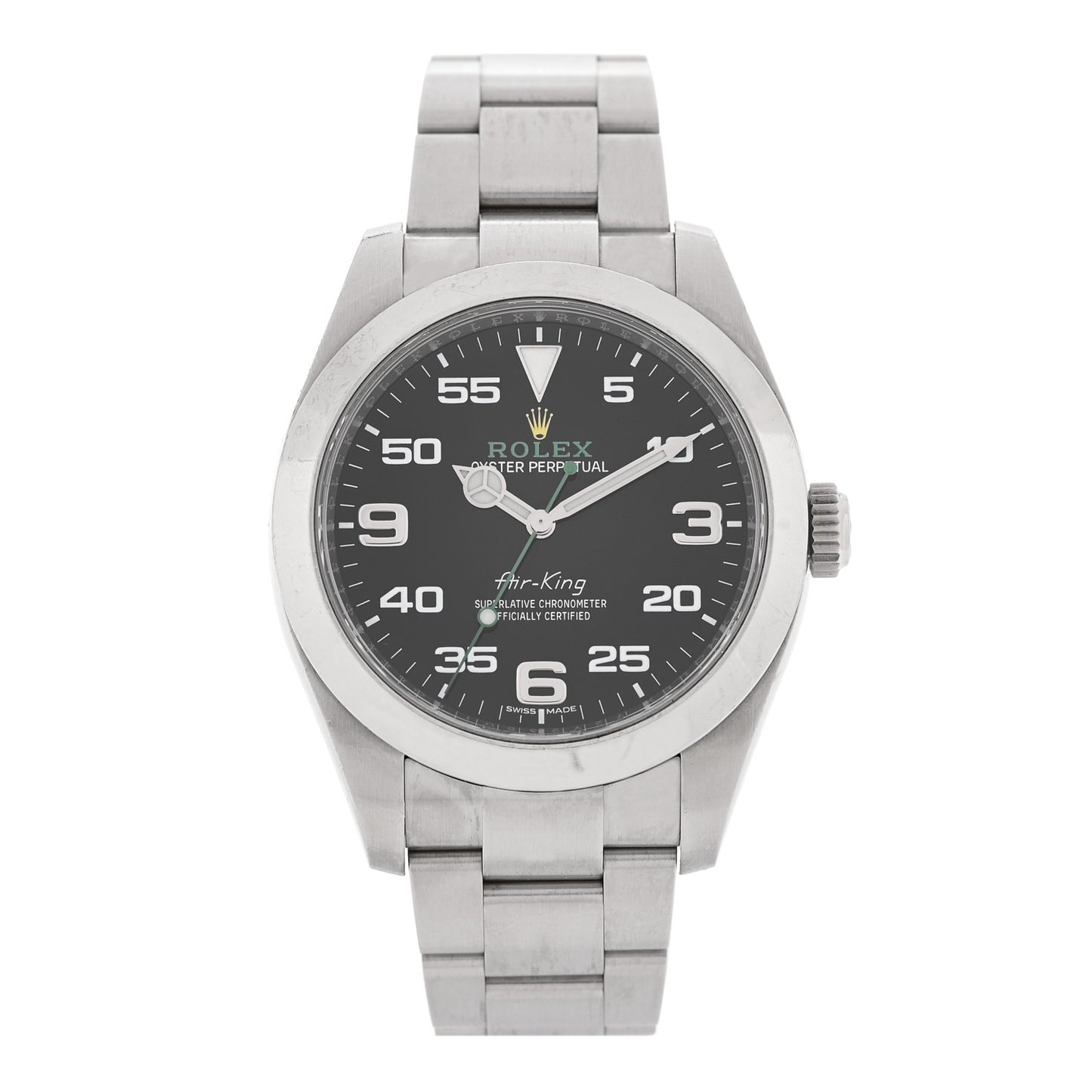 Stainless Steel 40mm Air-King Oyster Perpetual Watch Black 116900