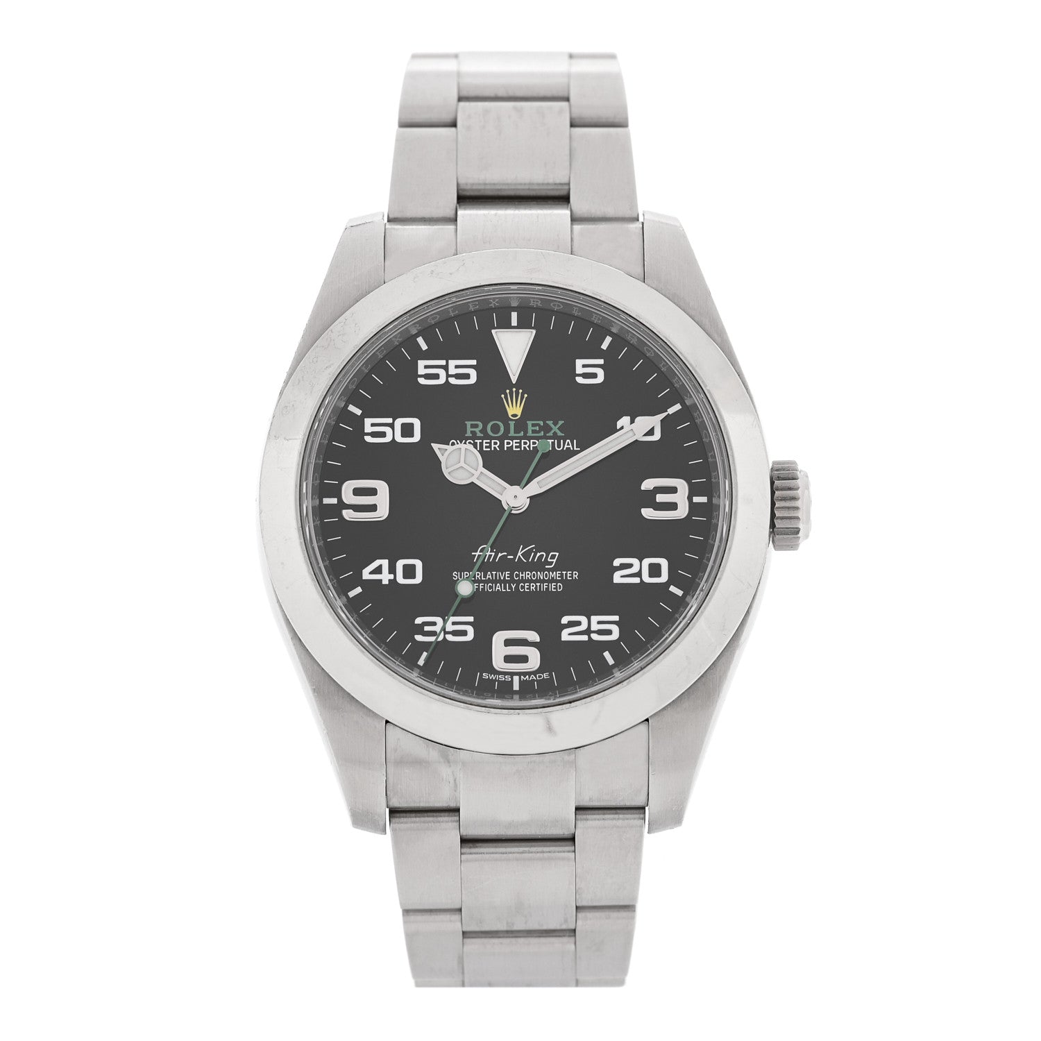 Rolex Stainless Steel 40mm Air-King Oyster Perpetual Watch Black 116900 1 of 5