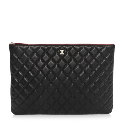 Chanel Caviar Quilted Large Cosmetic Case Black 1 of 11